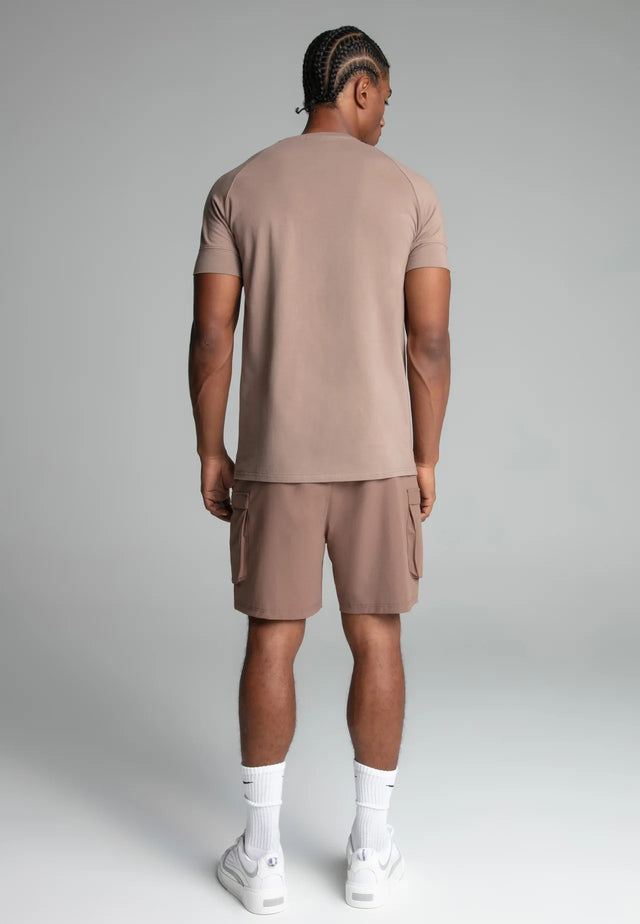SikSilk - Brown Smart Cargo Shorts