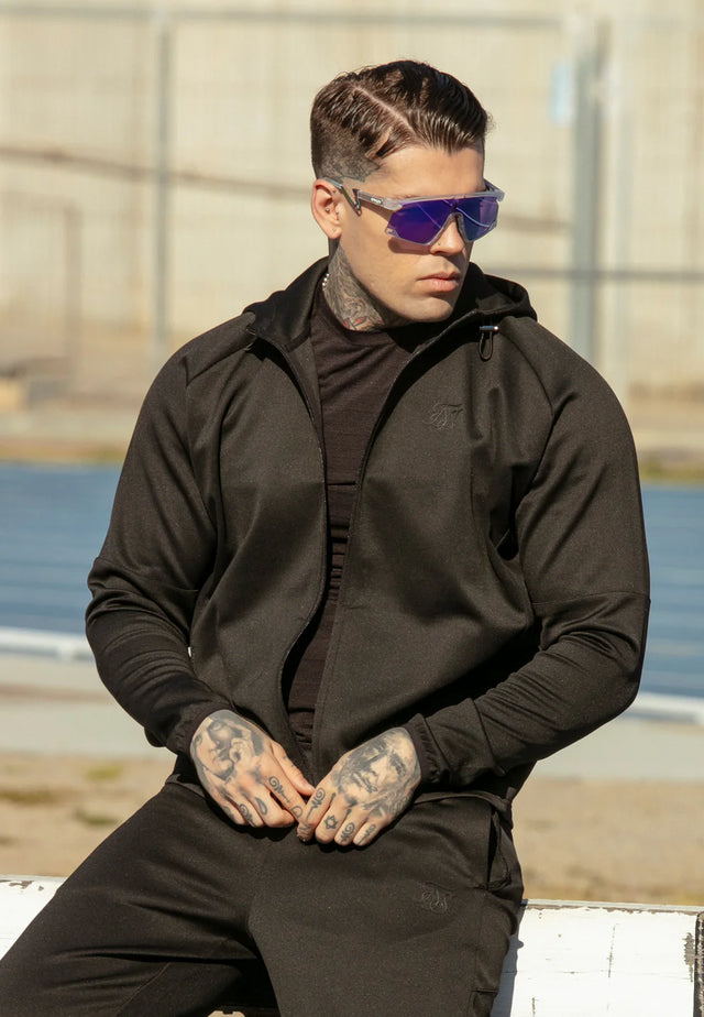 SikSilk - Black Full Zip Hoodie