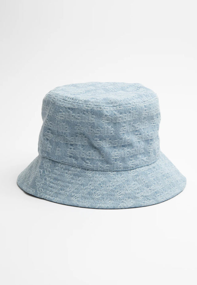 SikSilk Jacquard Denim Bucket Hat - Light Blue