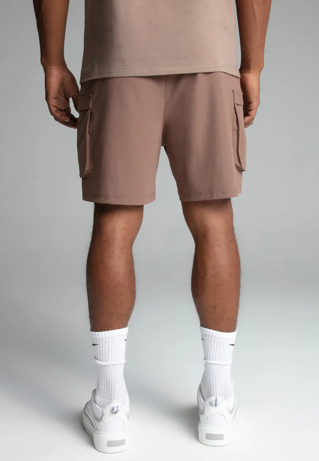 SikSilk - Brown Smart Cargo Shorts