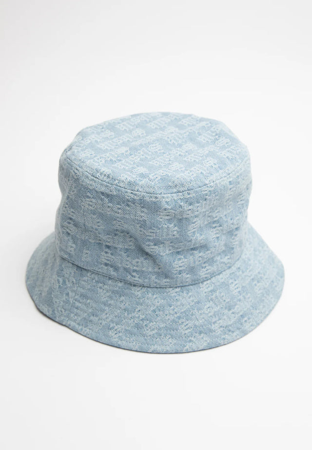 SikSilk Jacquard Denim Bucket Hat - Light Blue