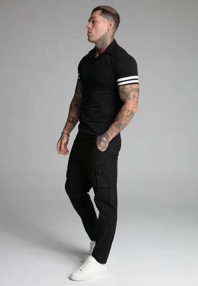 SikSilk - Black Tournament Revere Polo