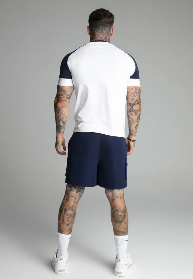SikSilk - Navy Cargo Swim Short