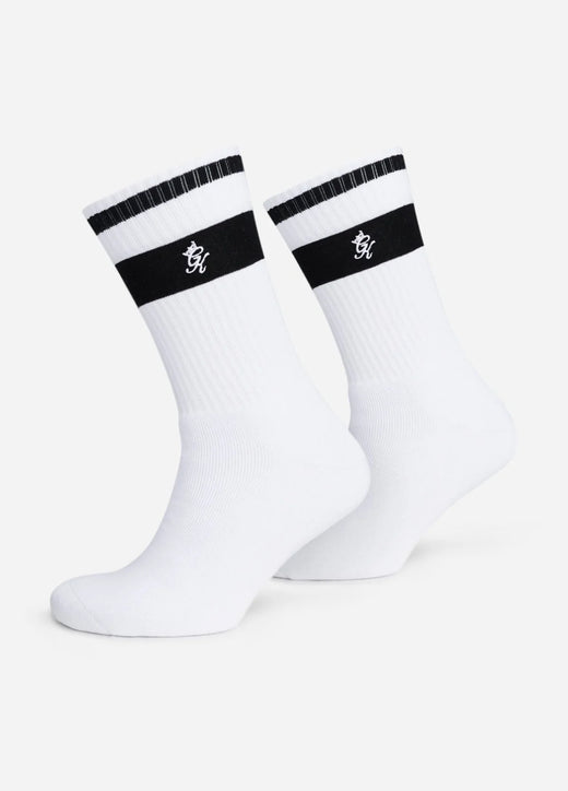 Gym King Ryu Socks (2pk) - White