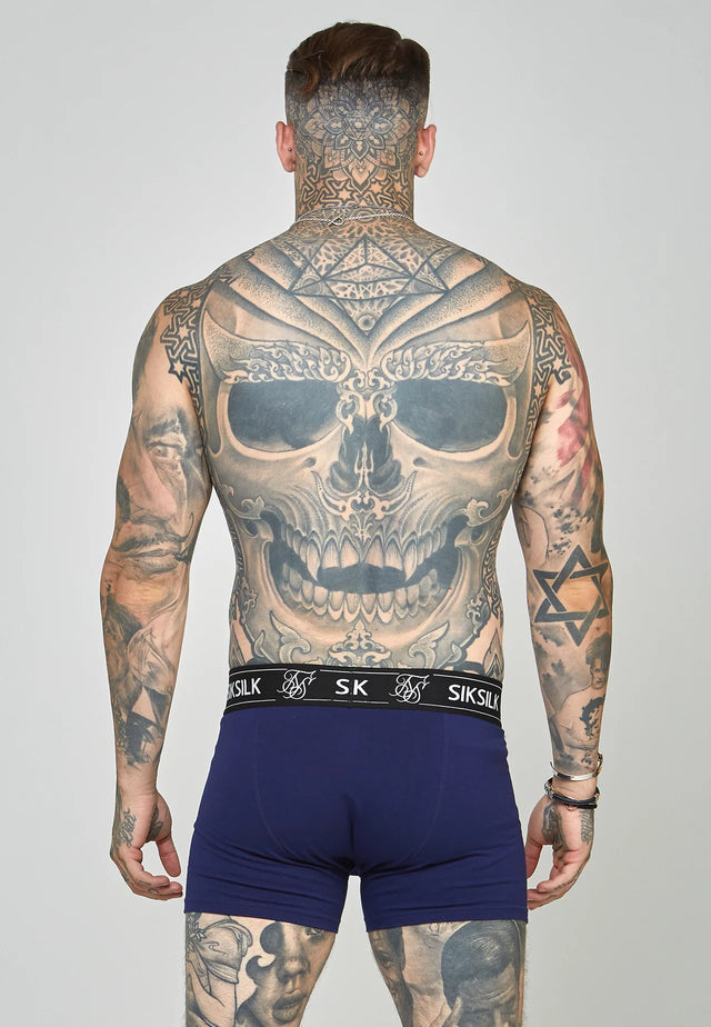 SikSilk - Multi 3Pk Boxer - Black, Navy, Burgundy