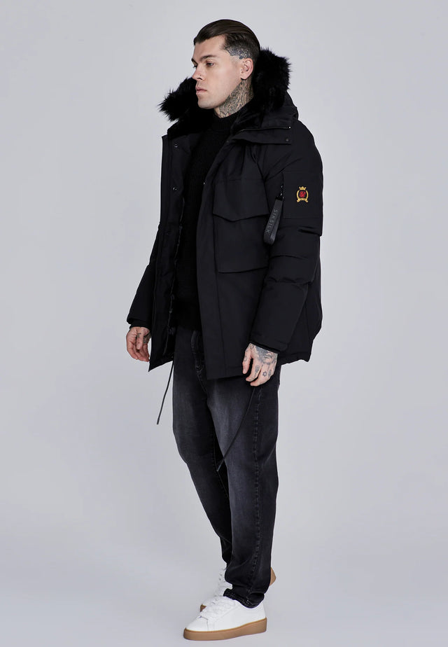 SikSilk - Black Extra Parka