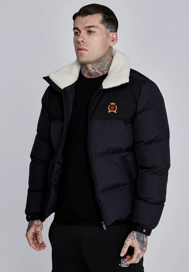 SikSilk - Black Puffer Jacket