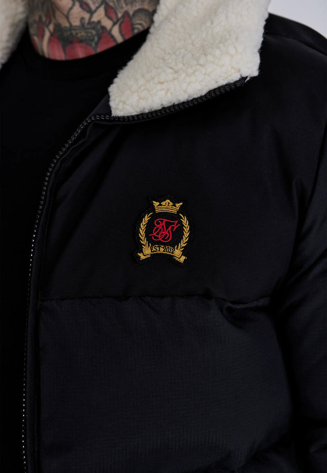 SikSilk - Black Puffer Jacket