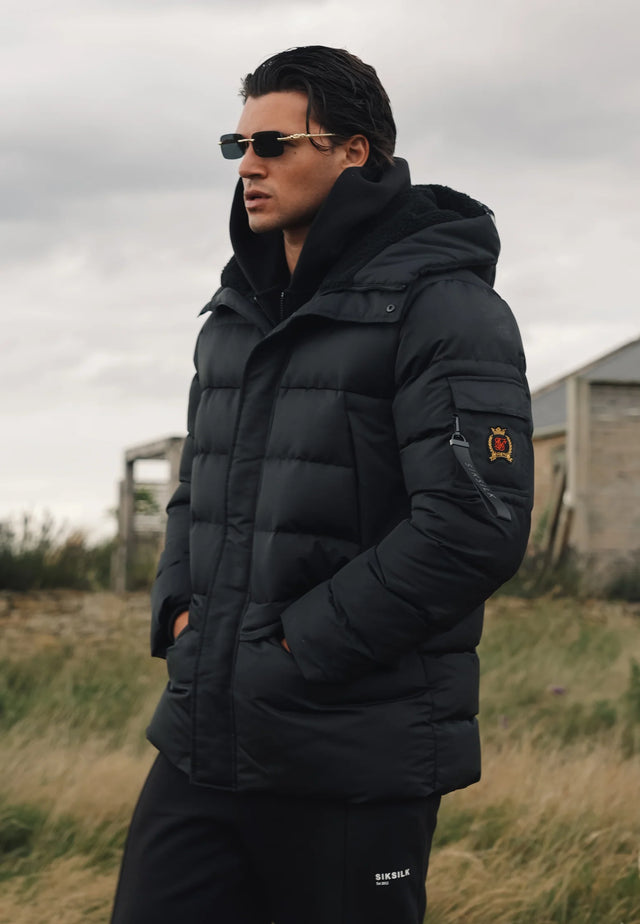 SikSilk - Black Parka