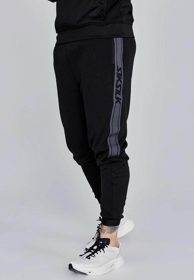 SikSilk - Black Muscle Fit Joggers