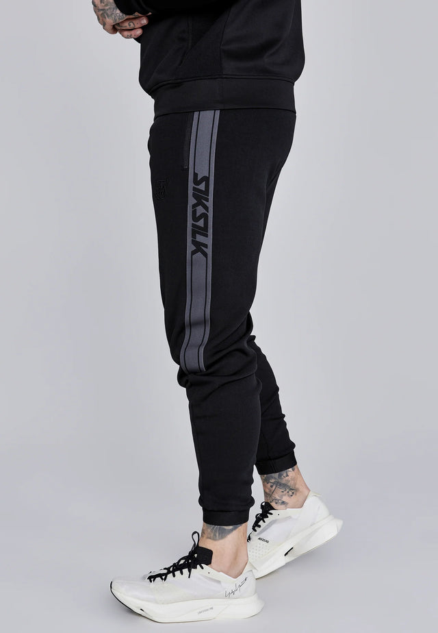 SikSilk - Black Muscle Fit Joggers