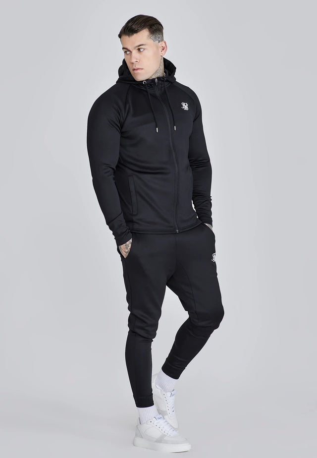 SikSilk - Black Hoodie and Joggers Set