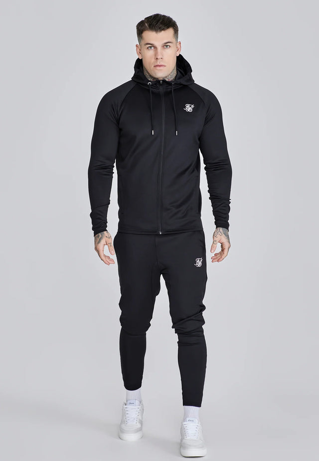 SikSilk - Black Hoodie and Joggers Set