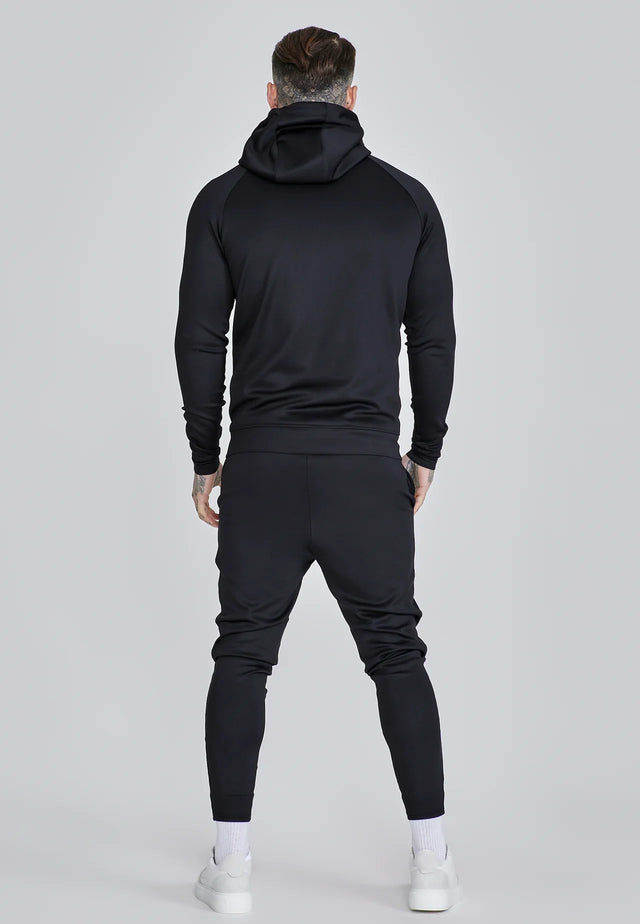SikSilk - Black Hoodie and Joggers Set