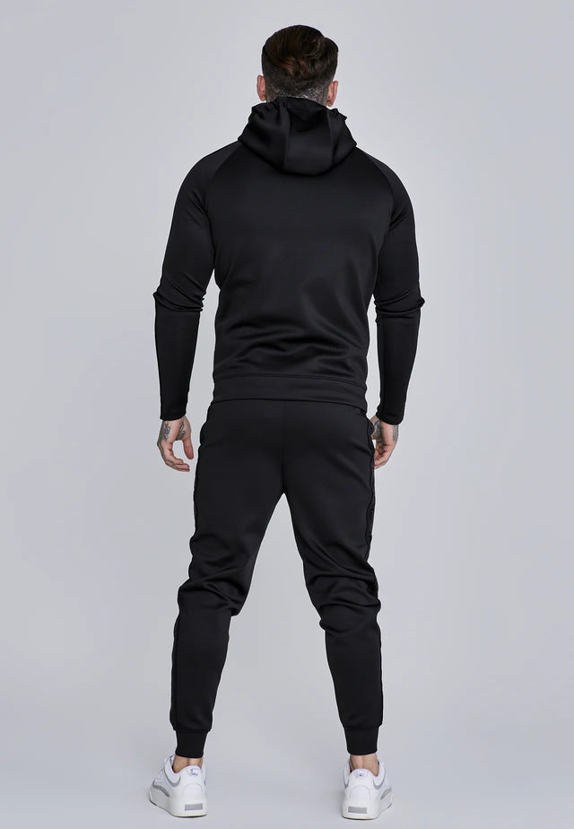 SikSilk - Black Hoodie and Joggers Set