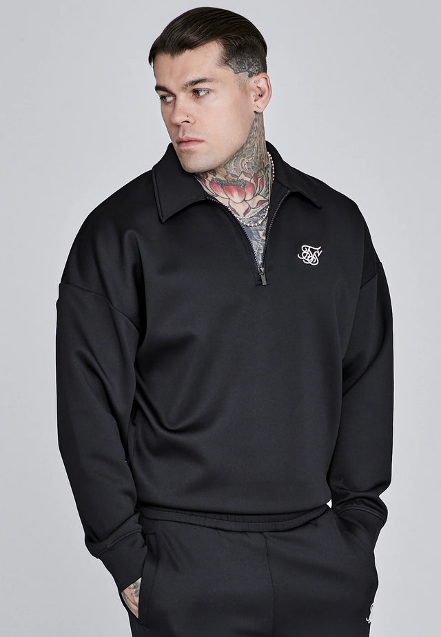 SikSilk - Black Essentials Zip Sweater