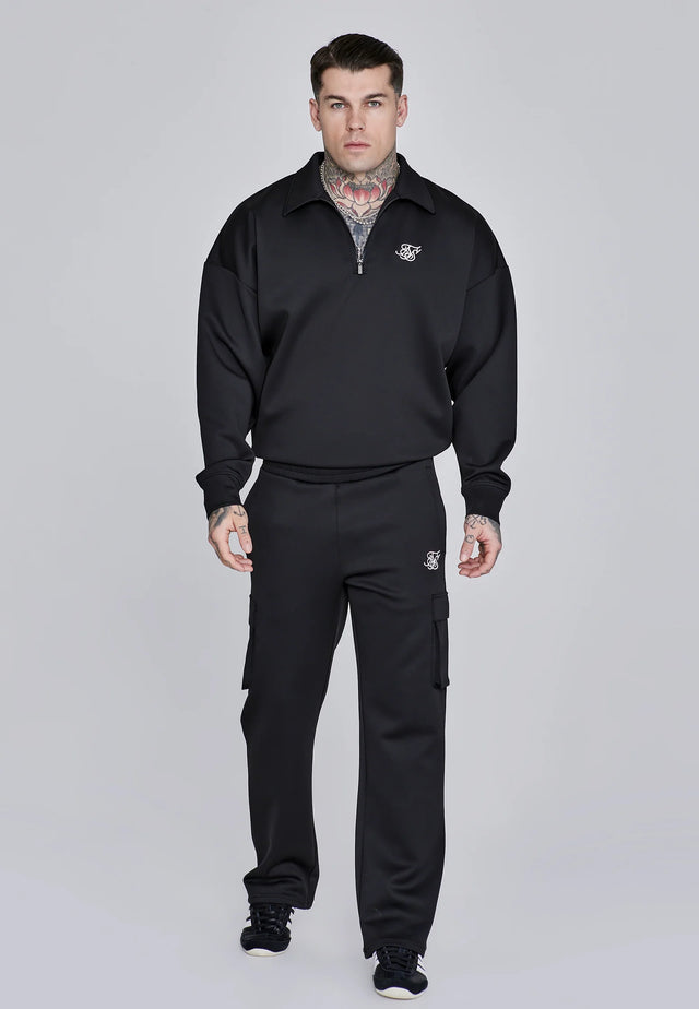SikSilk - Black Essentials Zip Sweater