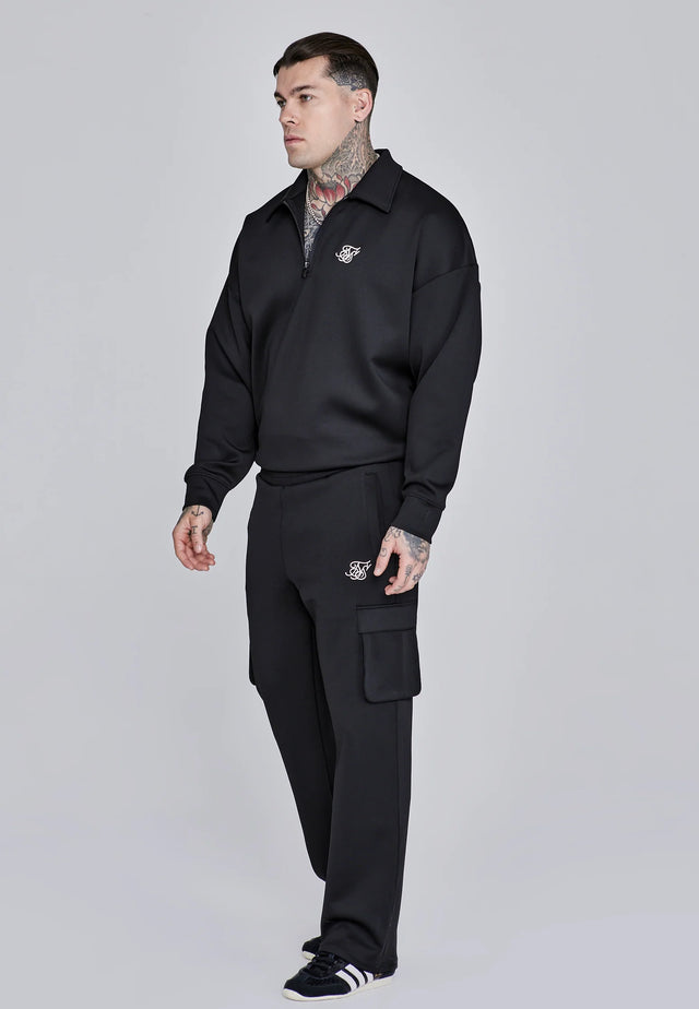 SikSilk - Black Essentials Zip Sweater