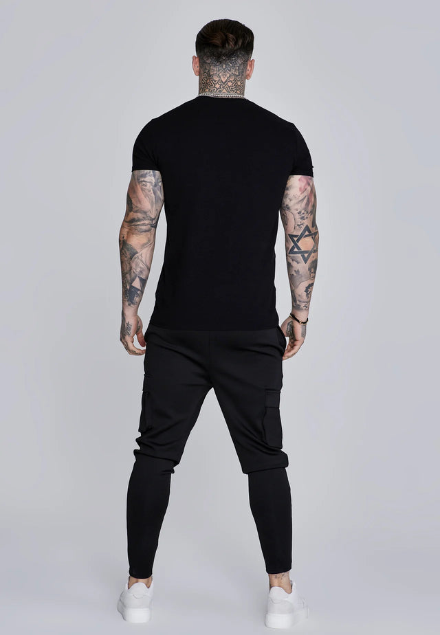 SikSilk - Black Essentials Poly Cargos