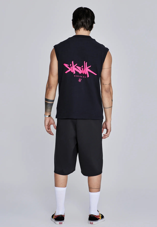 SikSilk - Black Pink Vest