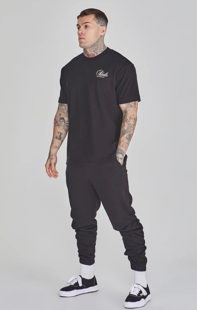 SikSilk - Relaxed Fit Joggers - Black