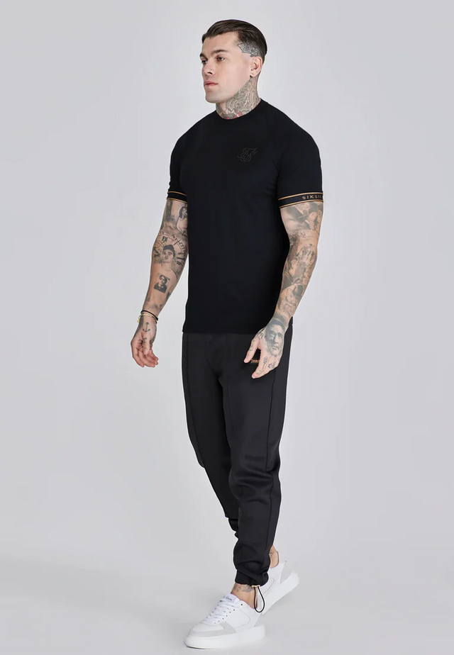 SikSilk - Black&Gold Tech T-Shirt