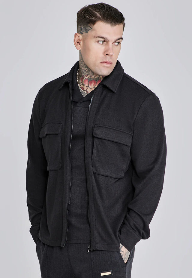 SikSilk - Black Smart Overshirt