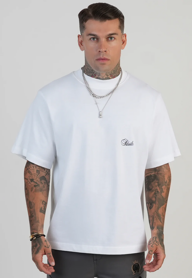 SikSilk - White Oversized T-Shirt