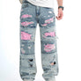 2Y Premium - Pink Fabric Jeans - Blue