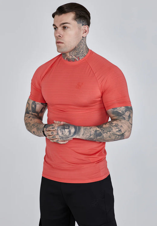 SikSilk - Orange Muscle Fit T-Shirt