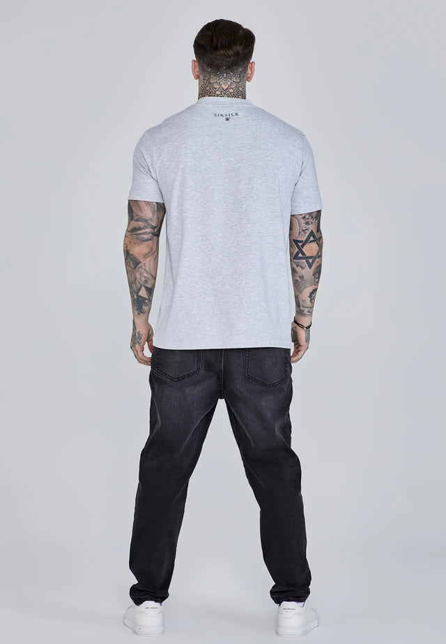 SikSilk - Brown Ecru Grey Marl 3 darab T-Shirts