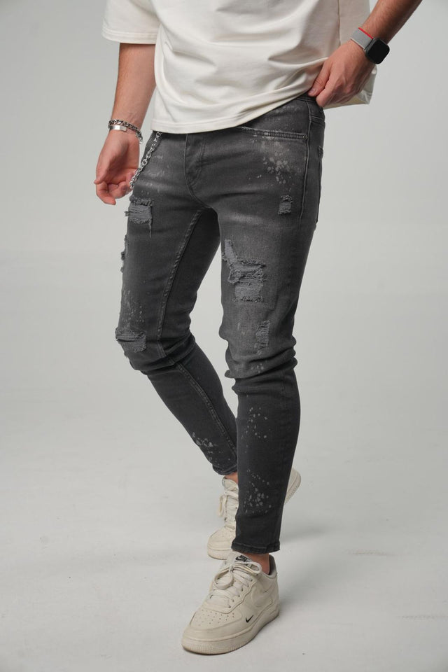 2Y Premium - Painted Jeans - Black