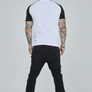 SikSilk - White and Black Raglan T-Shirt
