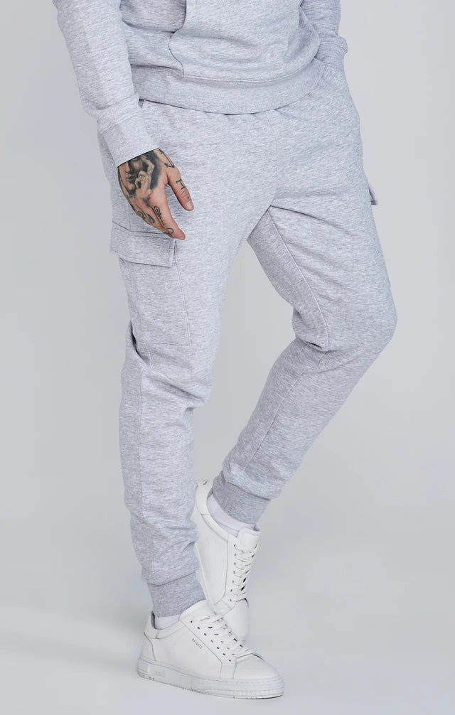SikSilk - Grey Essentials Cargo Joggers