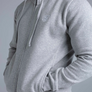 SikSilk - Grey Marl Essentials Full Zip Hoodie