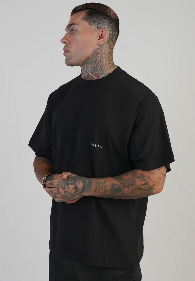 SikSilk - Black Graphic T-Shirt