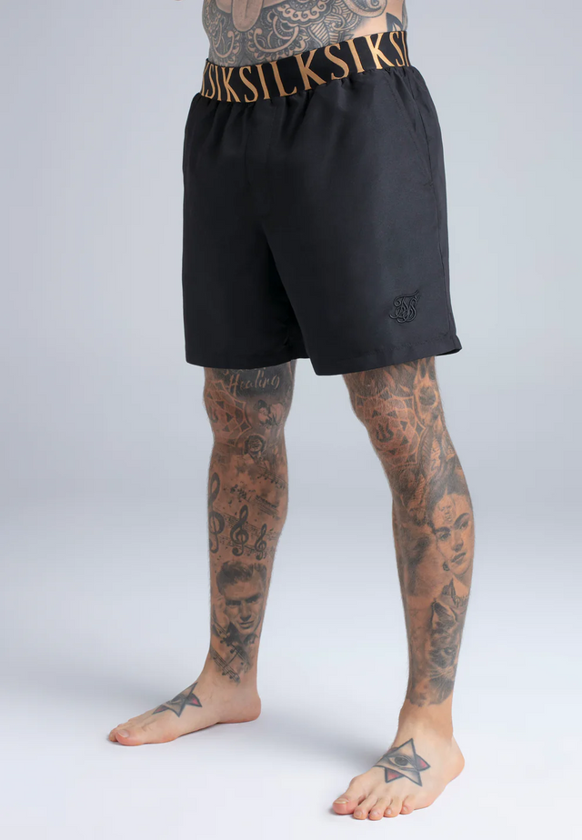 SikSilk - Black Swim Shorts
