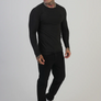 SikSilk - Black Long Sleeve T-Shirt