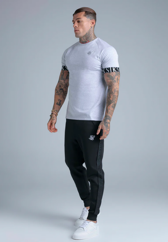SikSilk - Grey Marl Tech T-Shirt