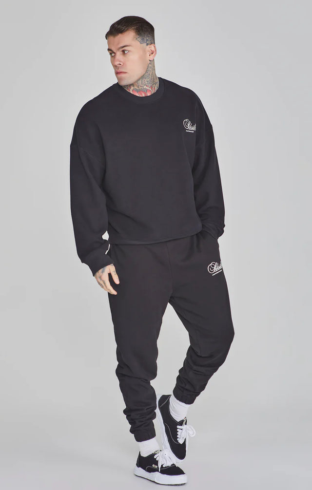 SikSilk - Graphic Sweater - Black