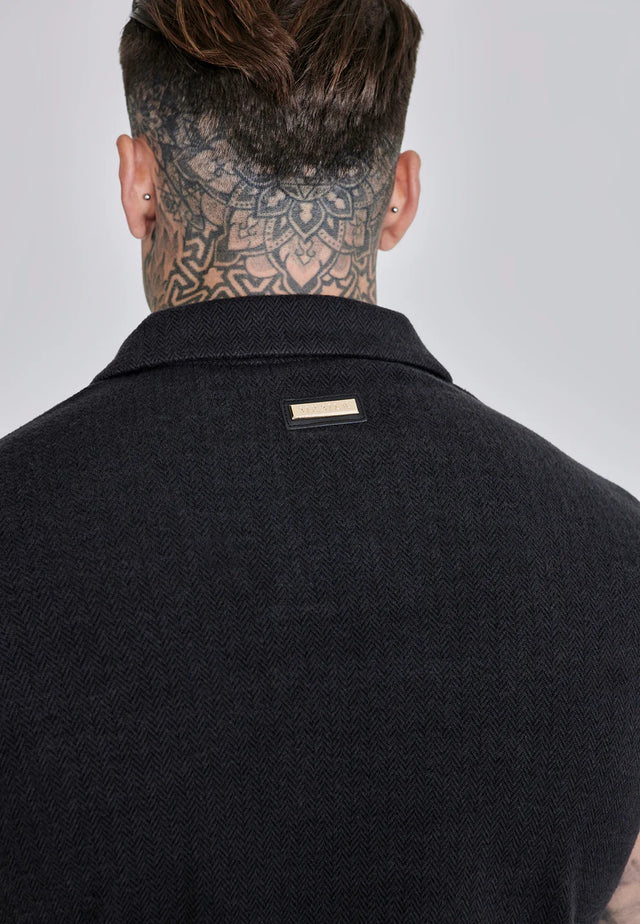 SikSilk - Black Smart Polo T-Shirt