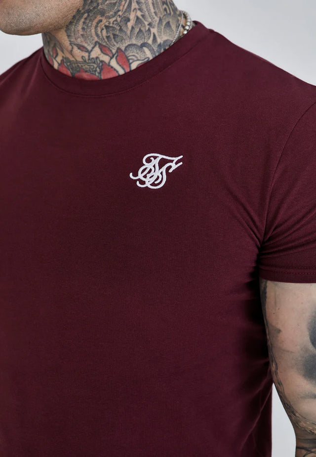 SikSilk - Burgundy Essentials T-Shirt