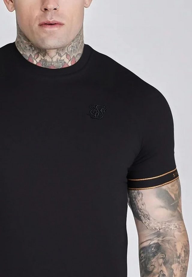 SikSilk - Black&Gold Tech T-Shirt