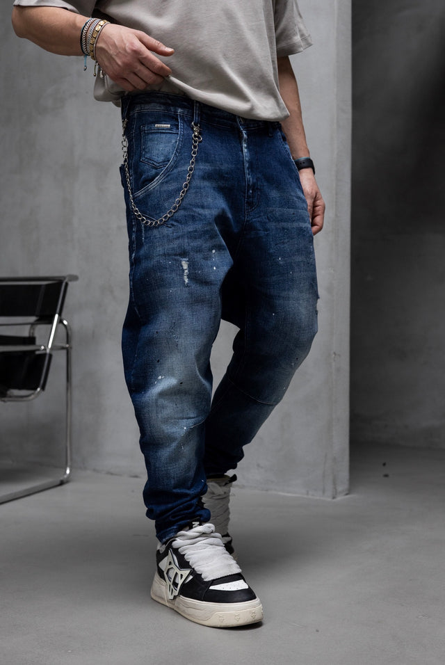 Black Island - Painted Jeans - Blue