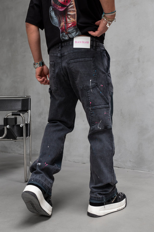 Black Island - Painted Loose Fit Jeans