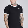 SikSilk - Ribbed Ringer T-Shirt - Black