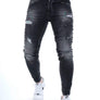 2Y Premium - Painted Worn Black Jeans
