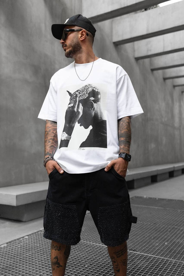 Black Island - Tupac T-Shirt - White