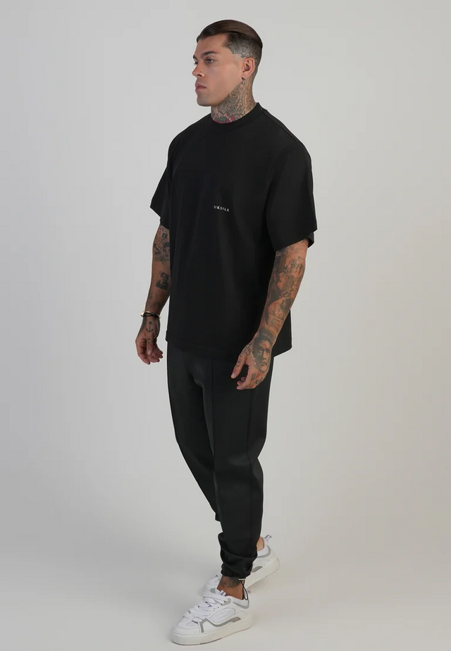 SikSilk - Black Graphic T-Shirt