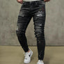 2Y Premium - Painted Black Jeans